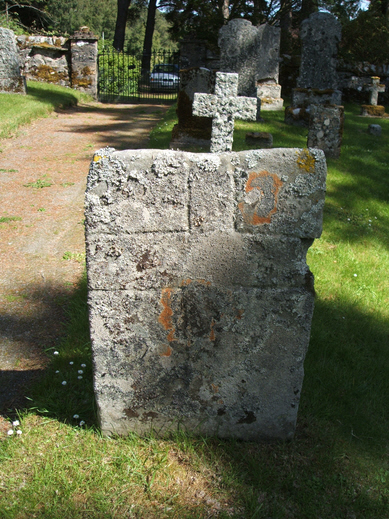 Photograph of the  cross-slab at Logykenny, Loch Laggan.